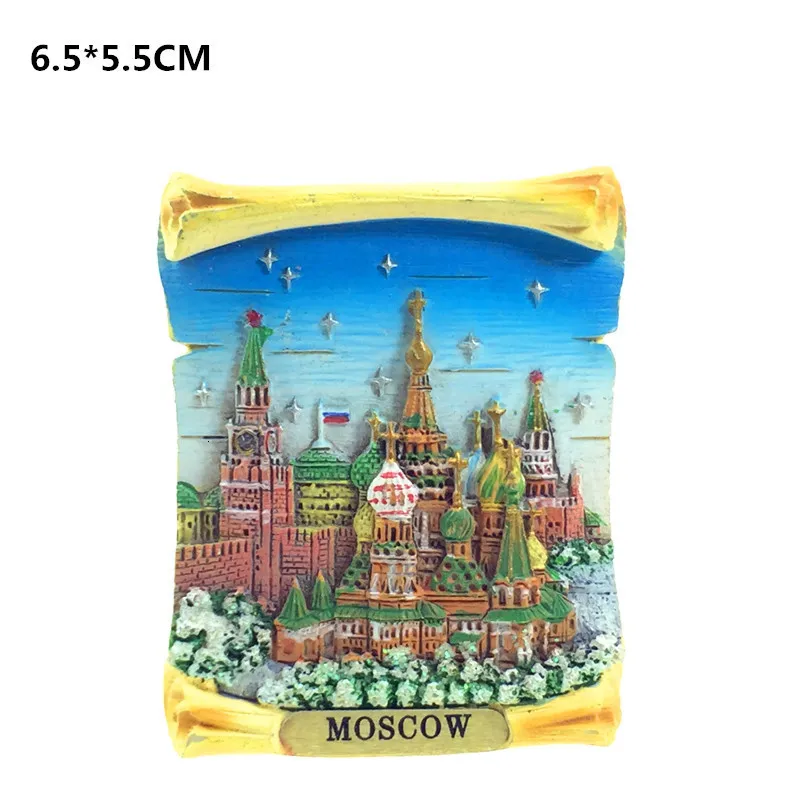 Rusland Magneet Rusland Enea Fontein Moskou 3D-koelkastmagneet
