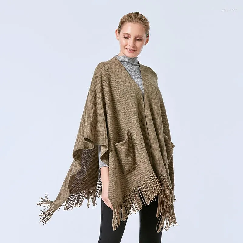 スカーフQixi Shawl Cape Women's Air-Conditioned Roomヨーロッパとアメリカンオフィスポケット暖かい多目的株式直接供給