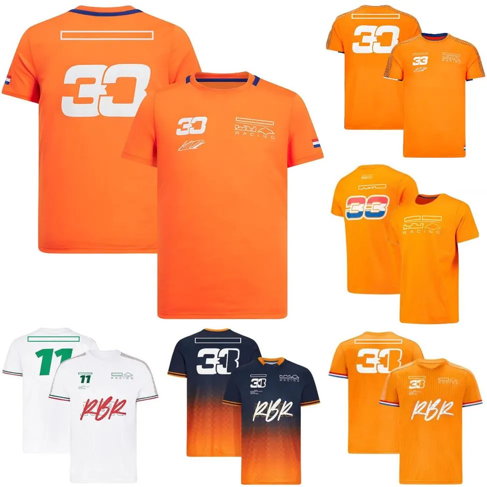 F1 T-shirt Formule 1 Team Racing Suit T-shirts Summer Motorsport À séchage rapide Tops à manches courtes Mode Col rond Car Workwear T-Shi221B