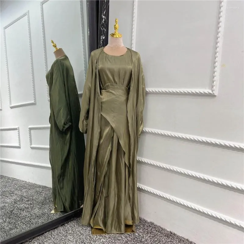 Vêtements ethniques dubaï turquie Ramadan Abaya musulman deux pièces ensemble jupe portefeuille caftan islamique clébrité robes africaines pour les femmes