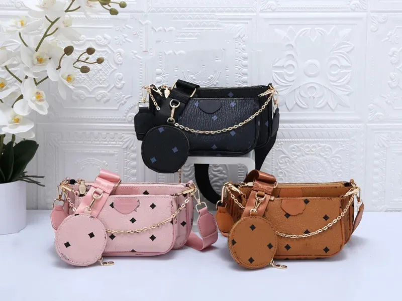 3 pezzi Set Designer Bag Visetoses Borse a tracolla da donna Borsa Multi Pochette Cross Body Luxury Brand Lady Borsa a mano Clutch Girl Messenger Tote