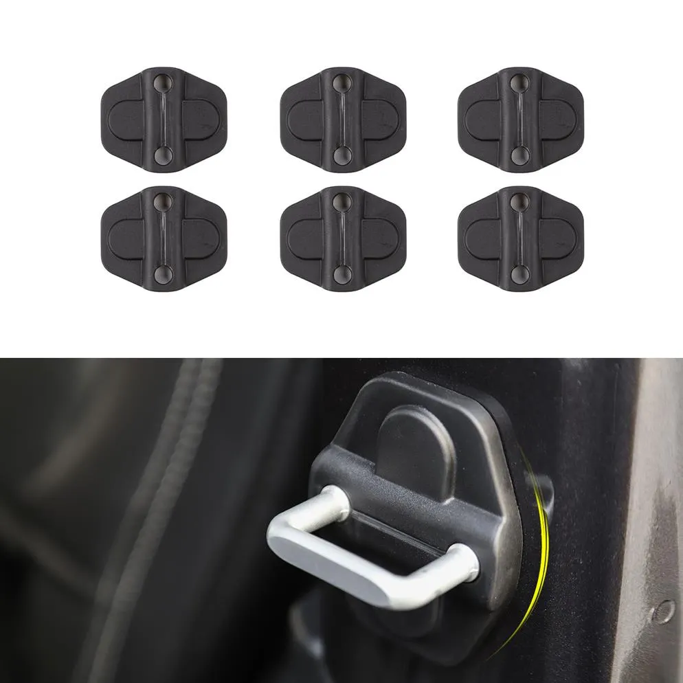 Black ABS Lock Cover Protection Cap Decoration Cover Fit For Jeep Wrangler JL Auto Interior Accessories245R