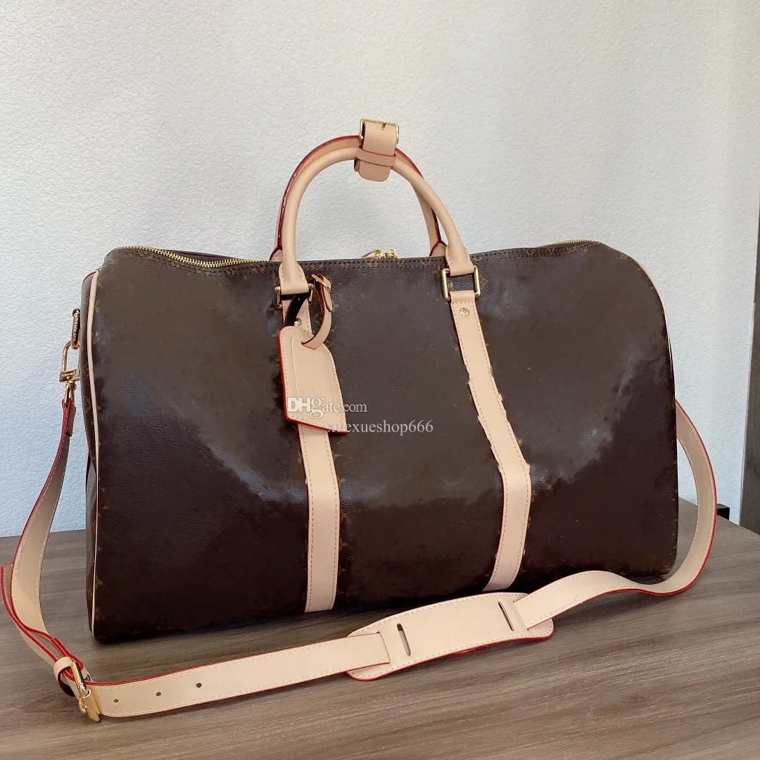 Borsoni unisex di marca di lusso Borse da lettera in pelle di vacchetta Borsa da viaggio Keepall Designer Famoso marchio Borsoni da uomo Borsa da viaggio Borse a tracolla da donna Borse a tracolla