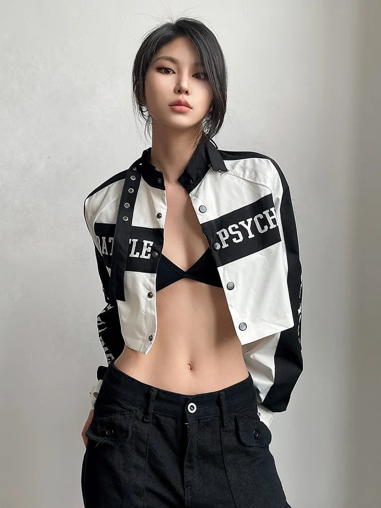 Womens Cropped Moto Biker Jackets Punk Streetwear Coat Stylish