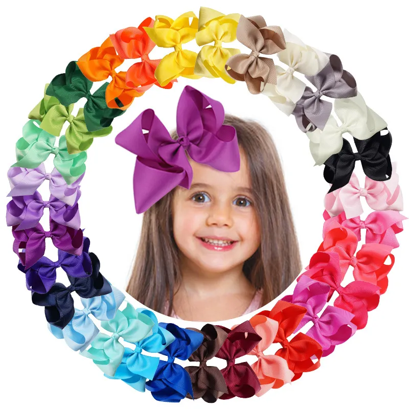 20 Couleurs Bonbons Couleur 8 Pouces Bébé Ruban Arc Épingle À Cheveux Clips Filles Grand Bowknot Barrette Enfants Hairbows Enfants Cheveux Accessoires De Noël