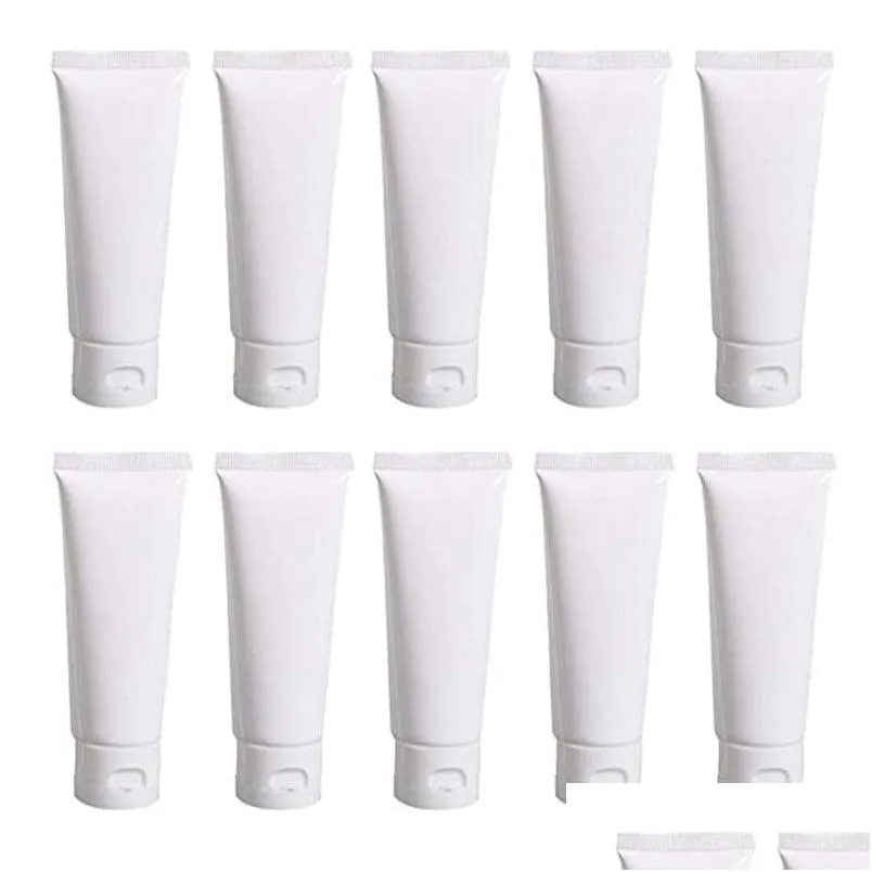 Imballaggio Bottiglie 15Ml 20Ml 30Ml 50Ml 100Ml Vuoto Bianco Make Up Soft Cosmetic Cream Lotion Bottle Contenitori di plastica riutilizzabili per Show Otrig