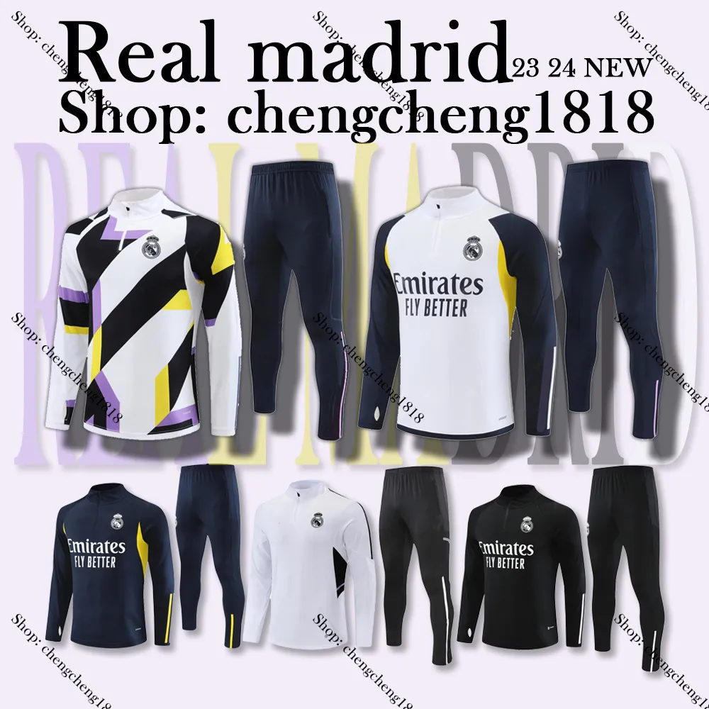 2023 2024 Real Madrids Trailsuit Eğitim Takımı Vini Jr Bellingham 23/24 Real Madrides Erkek ve Çocuk Futbol Camavinga Spor Giyim Chandal Futbol Survetement Aa