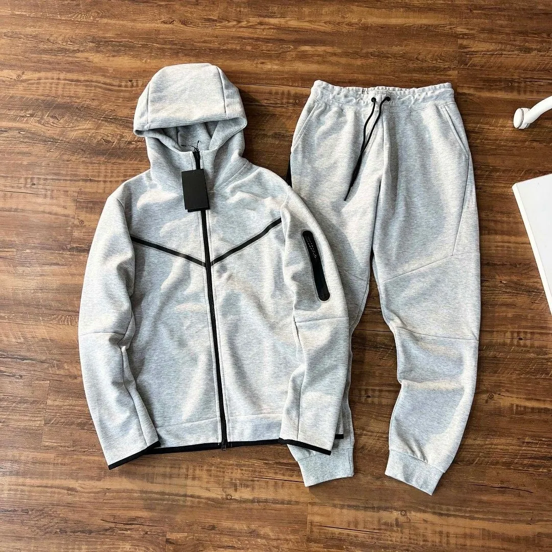 Tech Fleece Hoodies Color Sportswear Full Zip Hose Trainingsanzug Set Techs Fleeces Techfleeces Sporthosen Herren Designerjacken Space Cotton Joggers Sweatshir 338