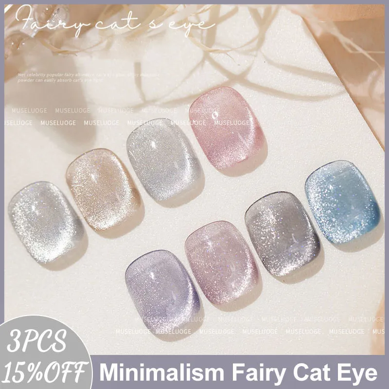 Esmalte Museluoge 8 cores/conjunto Esmalte de unhas de gel 15ml Temperamento Olho de gato Esmalte de gel semi-permanente Soak Off Gel Magnético Esmalte 230729