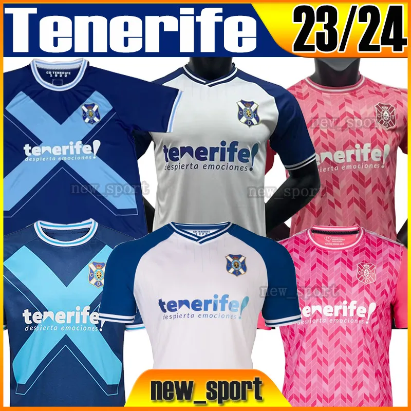 23 24 CD Tenerife Centenary Kit voetbalshirts Speciaal 100 jaar Elady Shashoua Mellot Michel Mollejo 2023 2024 camisetas de futbol voetbalshirts top Heren S-XXL