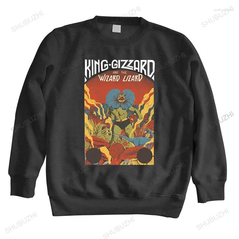 Moletom Masculino Homme Marca Outono Inverno Moletom Moletom de Alta Qualidade King Gizzard And The Lizard Wizard Man Gola Redonda Manga Comprida Moletom Com Capuz