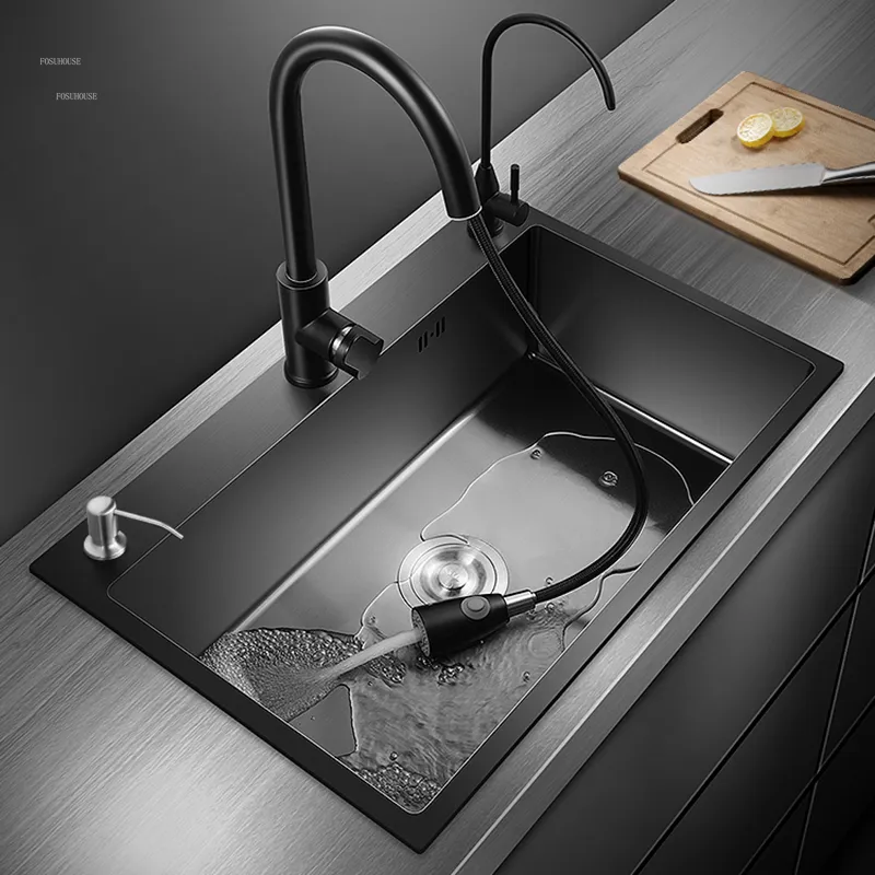 DD'sさま専用 DHgate.com:Black Stainless Steel Nano Kitchen Sink: 3-Hole