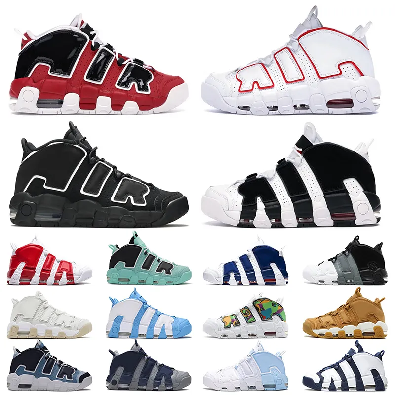 Uptempos Scottie Pippen Basketbalschoenen Wit Varsity Red Black OG Originele Bulls Hoops Pack Knicks Tri-Color Obsidian Trainers University Blue Sports Sneakers