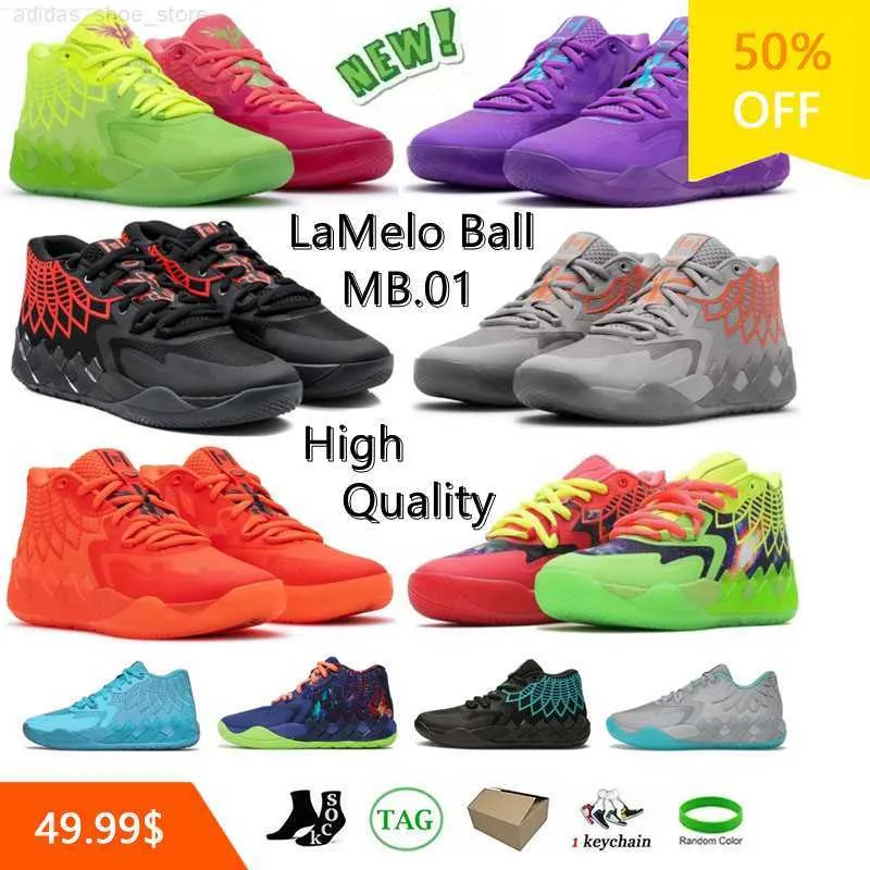 Chaussures Basketball MB.01 Rick Et Morty à vendre LaMelos Ball Hommes Femmes Iridescent Dreams Buzz City Rock Ridge Rouge Galaxy Pas Lamelo