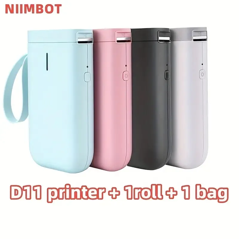 Portable Mini BT Connected Thermal Label Printer: Niimbot D11 Label Maker for High-Quality Barcodes