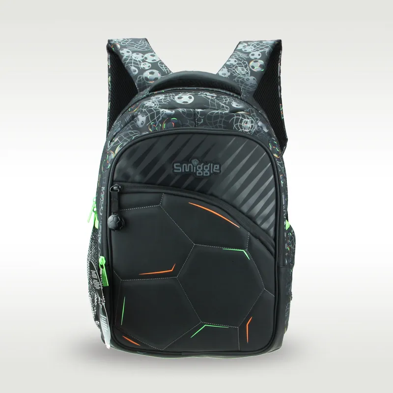 Mochilas escolares Austrália Smiggle original - vendendo mochila infantil de futebol de alta qualidade bolsa legal para meninos 7-12 anos 16 polegadas 230729