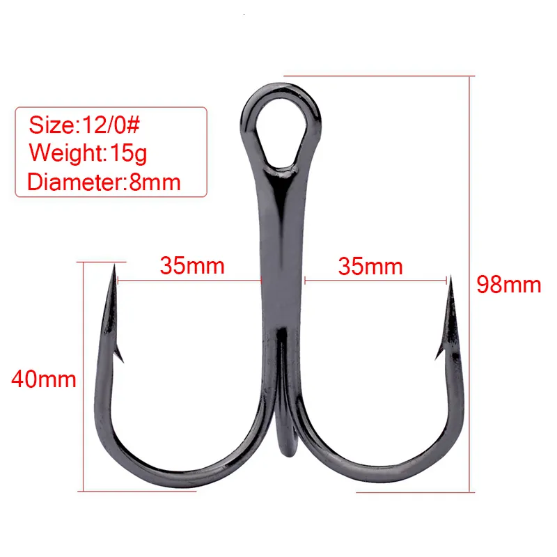 Fishing Hooks 120 140 Model Three Anchors Treble Hook Triple Without  Feather Naked Barbed Pike Fishing Tackle 230729 From 19,63 €