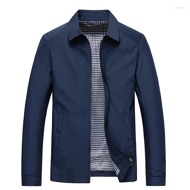 Herrenjacken High-End-Jacke Stehkragen Business Casual Jugendhemd Frühlings- und Herbstmodekleidung