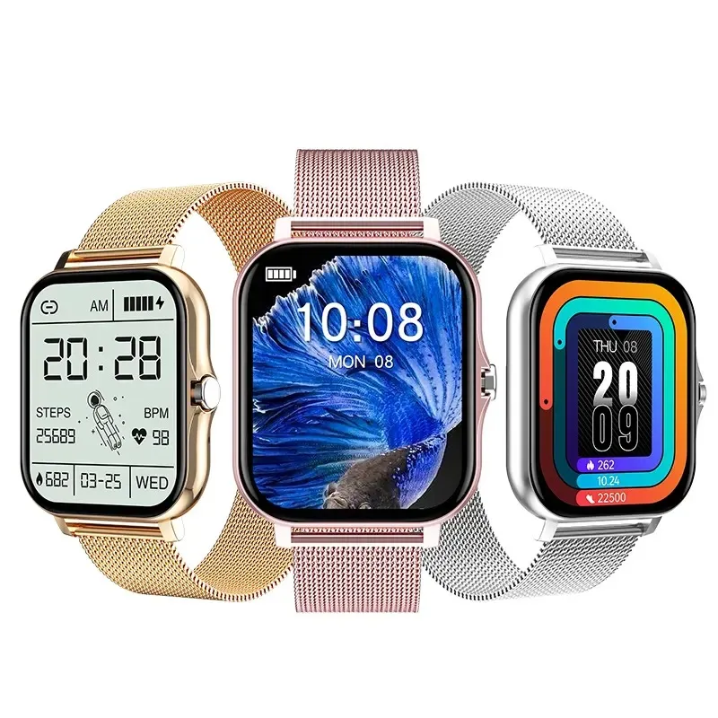 2024 novos relógios inteligentes smartwatch smartwatch toque completo esporte rastreador de fitness chamada bluetooth feminino para android controle remoto