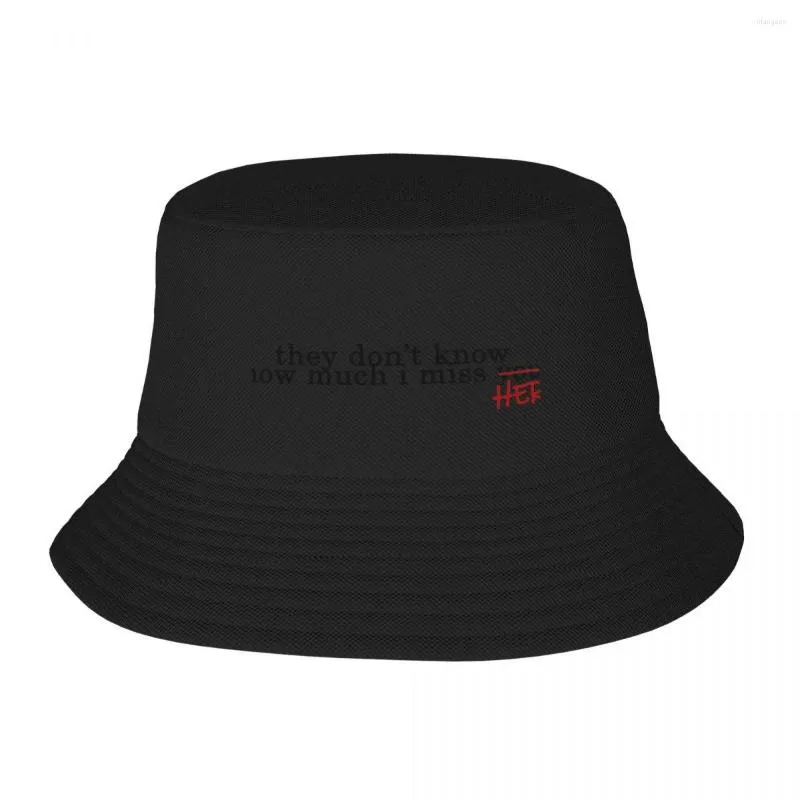 Berets They Don't Know How Much I Miss (you) HER Bucket Hat Hood Hats Baseball Cap Women Men's
