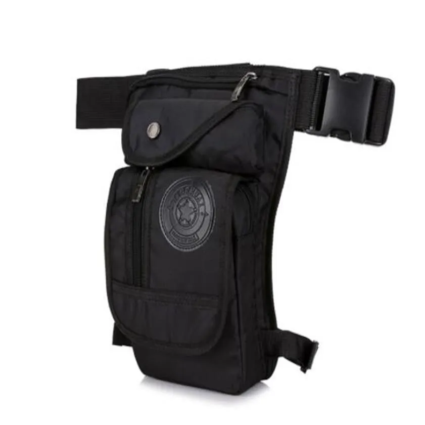 رجال الهيب هوب كيس مقاوم للماء نايلون ساق فاني حزمة ذكر راكب الدراجة النارية Moto Riost الأكياس متعددة الوظائف تكتيكات الحزام حقيبة السفر Pocket254k