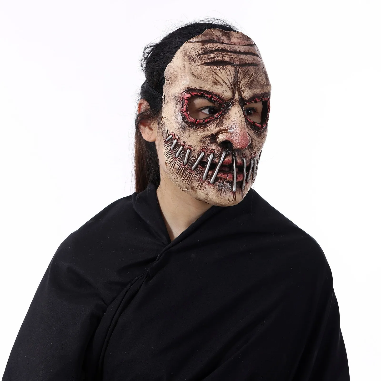 Maschera In Lattice Zombie Sanguinante STYLEX &ndash; Costume Horror Per Halloween