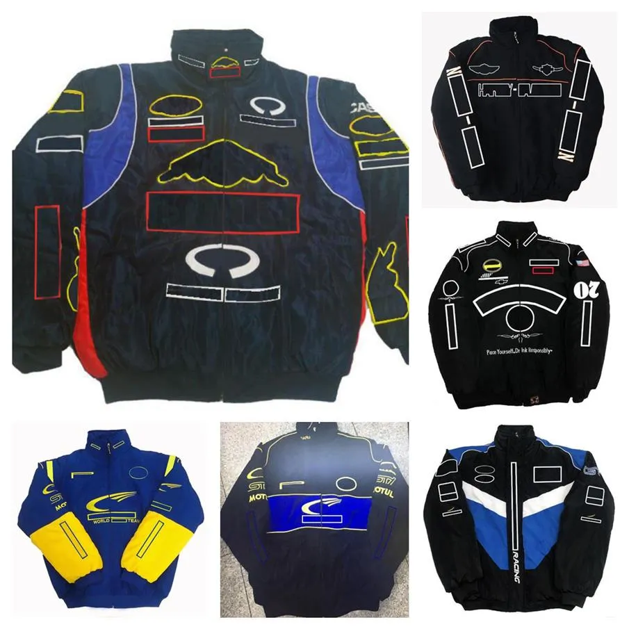 Jaqueta de corrida F1 Formula One outono e inverno time completo logotipo bordado roupas de algodão mancha s2511