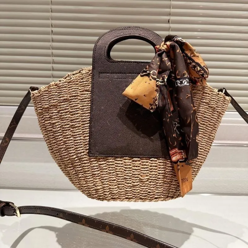 Multi colored straw handbag sales