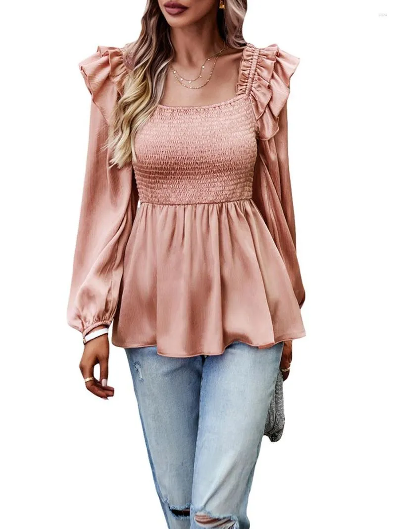 SQUARE PEPLUM LONG-SLEEVES T-SHIRT