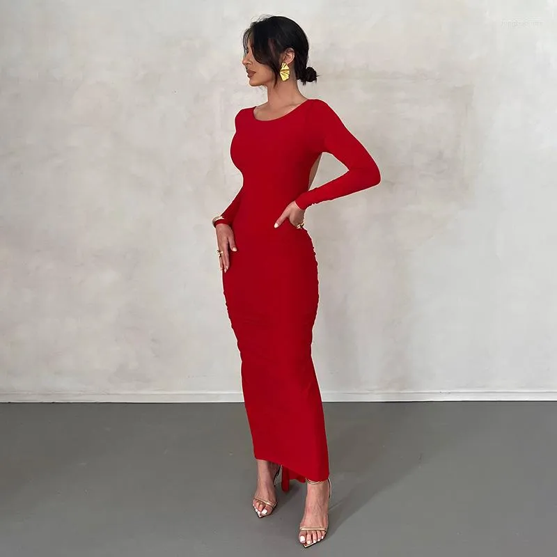 strapless open back dress Long Red Prom Dresses Glitter Sequin Mermaid Evening Dress fg4771 –  formalgowns main image 1