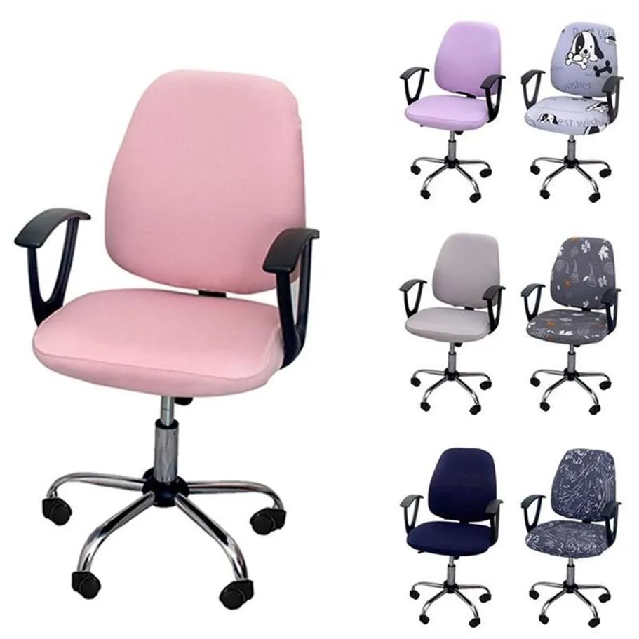 Powszechne okładka krzesła biurowego rozkładane fotele rozciągające komputerowe oprawki do zdejmowanego fotela ochraniacz obudowy dekoracje domowe okładki 288k