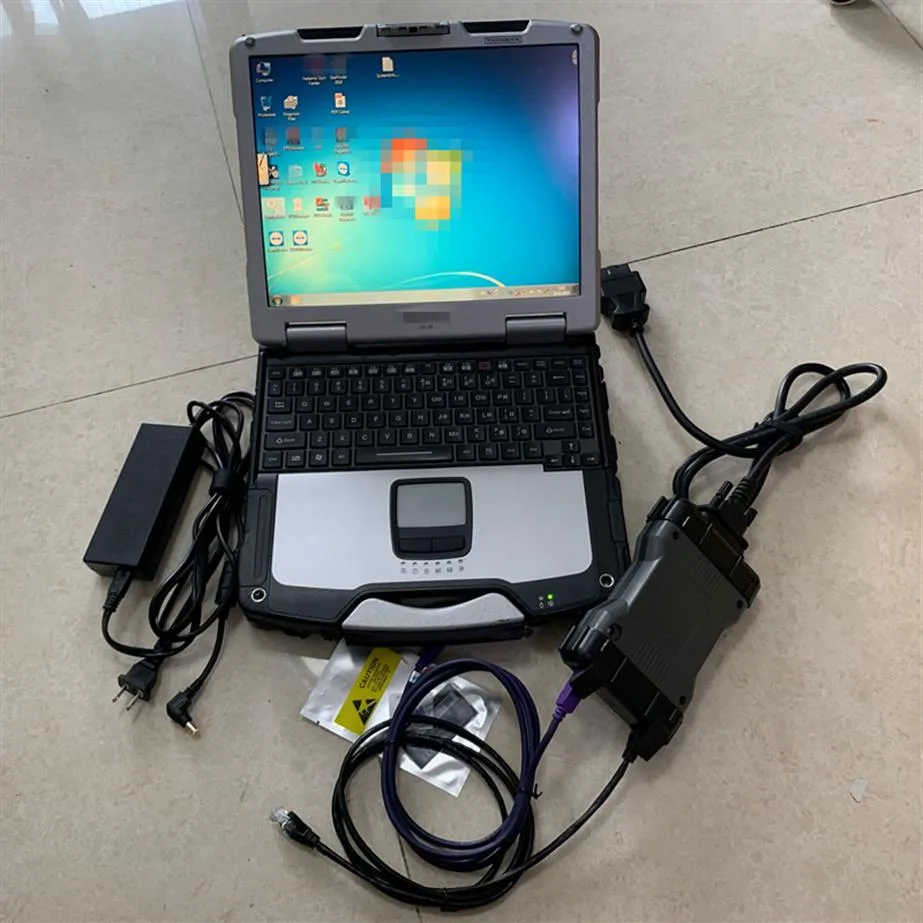 Outil de diagnostic pour Mercedes DOIP MB Star C6 CAN BUS X VCI Scanner Diagnostic avec Wifi SSD V2021 dans CF30 Laptop 4G Toughbook270C utilisé