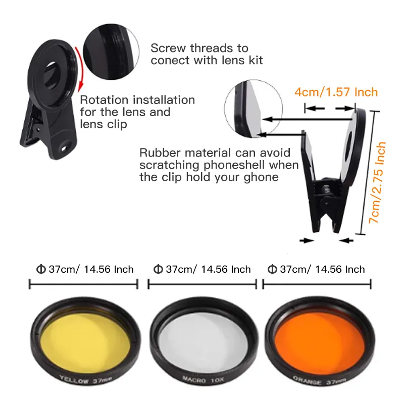 Fish Filter Camera Filtration Heating Aquarium Lens Fish Tank Phone Camera Filter 4 In 1 ...