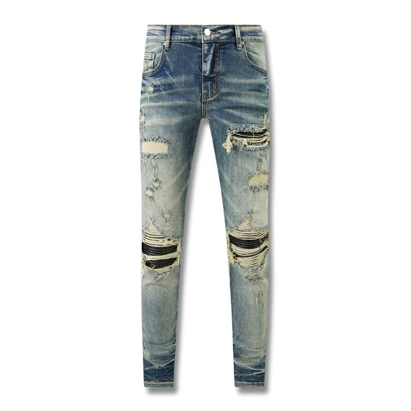 Amirins 2023 Light Blue Amiri Jeans Light Blue/Dark Gray