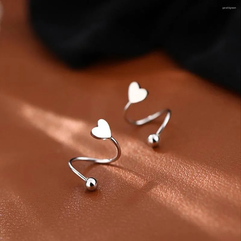 Stud Earrings 2023 Fashion Arrival Metal Women Classic Spring Summer Irregular Silver Color Heart Cute Female Trendy Jewelry