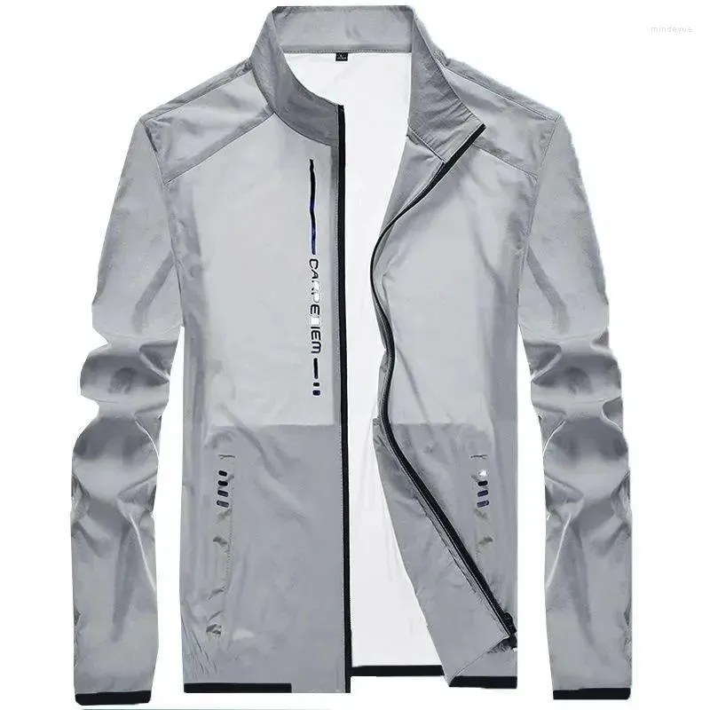 Men's Jackets 2023 Sun Protection Clothes Men Ice Silk Summer Ultra-thin Breathable Korean Version Of Sports Trench Coat Sun-protective