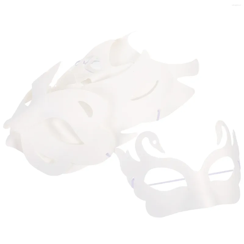 Bottiglie di stoccaggio 12 pezzi maschere vuote accessori per maschere di carta dipinti a mano fai-da-te per feste da ballo