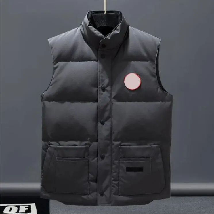 Vinter varm häns kvinnors freestyle down väster casual mode manlig kappa kvinnlig jacka hiverläge gilet hommes bodywarmer veste canada USA stil manteau svart etikett