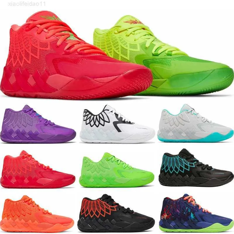 Lamelo Ball MB 01 농구 신발 Rick Red Green과 Morty Galaxy Purple Blue Blue Black Buzle City Melo Sports Shoe Trainner 운동화 최고 메추리