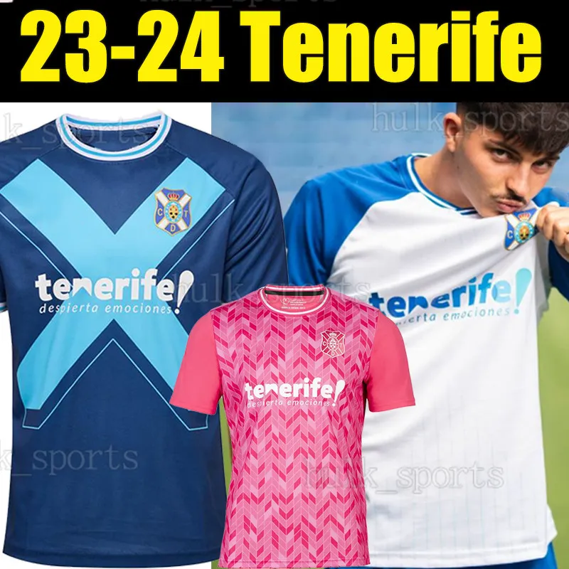 CD Tenerife 23/24 Centenary Kit voetbalshirts 3e speciale 100e verjaardag Elady Shashoua Mellot Michel Mollejo 2023 thuis uit camisetas de futbol voetbalshirt