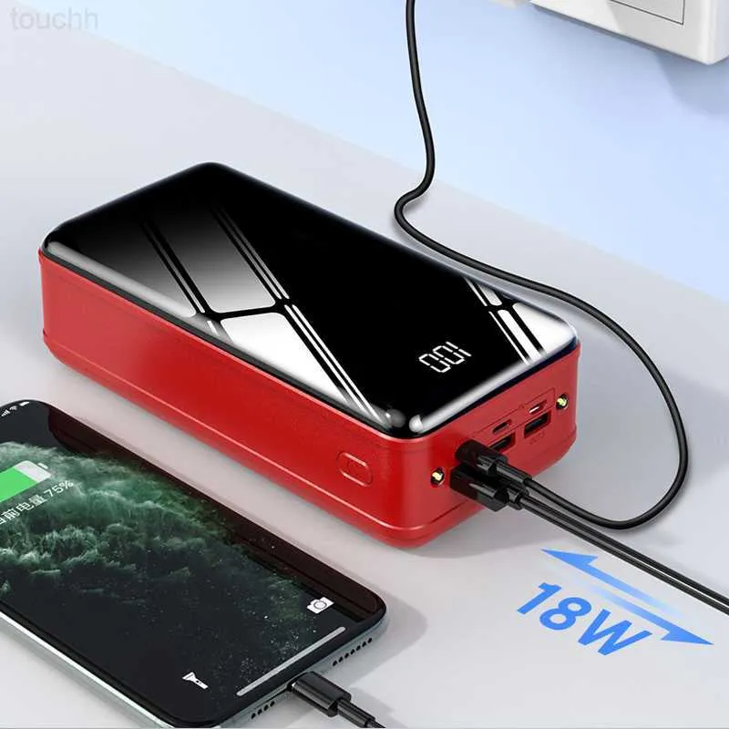 Cargador portátil - Banco de energía para iPhone y Samsung, batería de  teléfono 50000mAh Powerbank 20W 4 teléfonos celulares USB, respaldo rápido