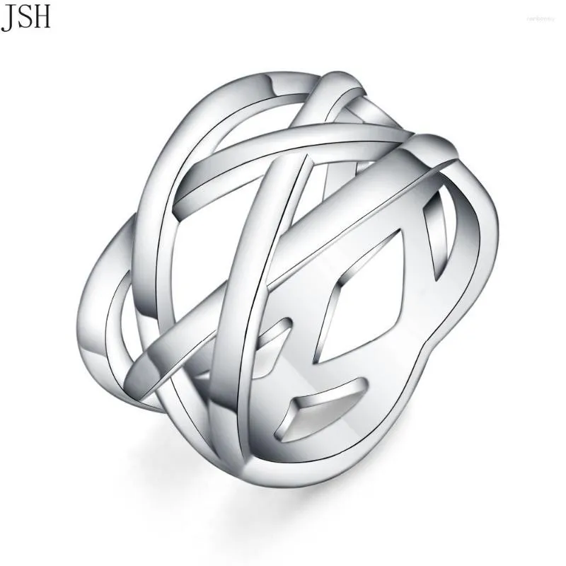 Fedi nuziali Solid Cute Beautiful NOBLE Ring Sale Pretty Fashion Color argento Donna Lady Jewelry