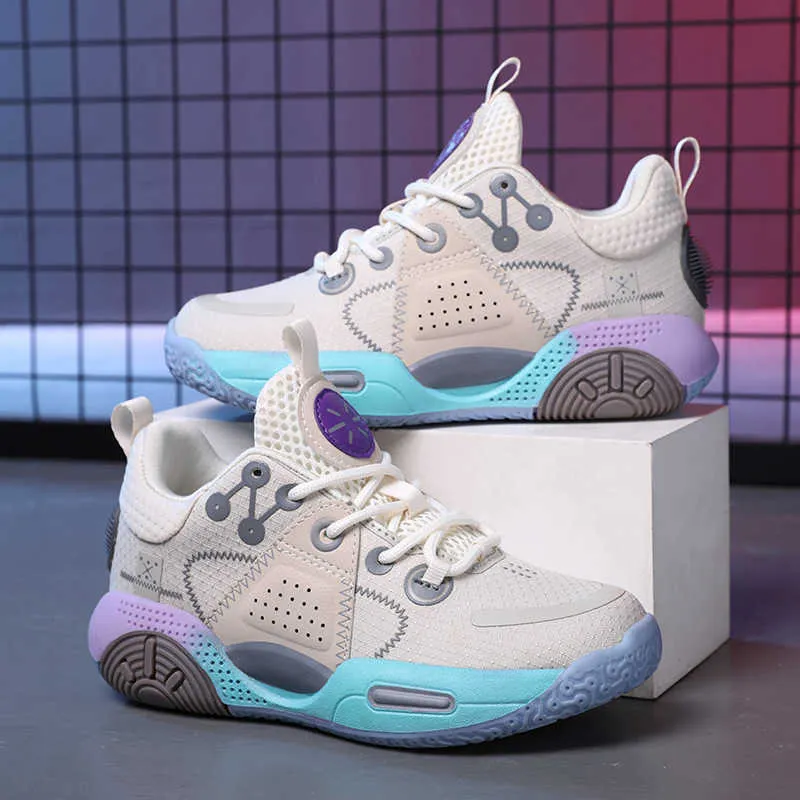 2023 New Childrens Basketball Shoes Kids Fashion Sneakers Boys Breathable Casual Sports Trainers Mid Top From 11 09 DHgate