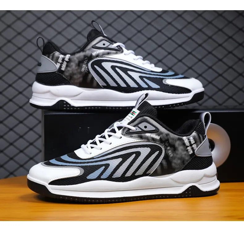 Mens running shoes black and cheap white