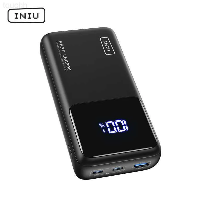 Banques Dalimentation Pour Téléphone Portable INIU Power Bank 65W 25000mAh  Ordinateur Portable Portable USB C PD QC Charge Rapide Chargeur De Batterie  Externe À 3 Sorties Pour MacBook Dell Tablette L230824 Du