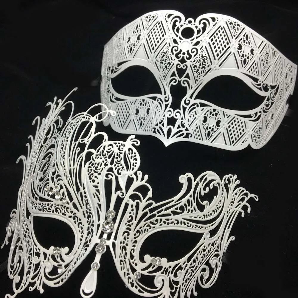 thumbnail image 2 of Black Filigree Metal Venetian Masquerade Mask – Party Ready, Express Post 2 of 6