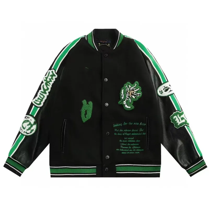 Retro Varsity Jacket Mens Designer Baseball Jacket, European - Main Image
