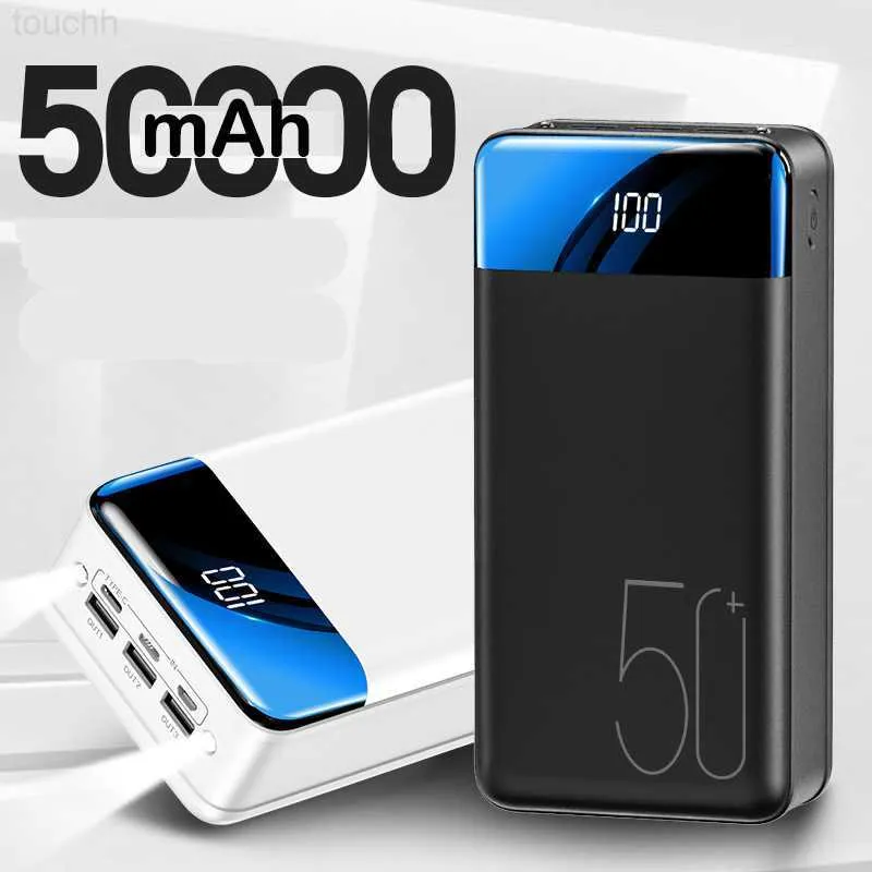50000mAh Fast Charging Mini Power Bank 10000mah With 3 USB Ports