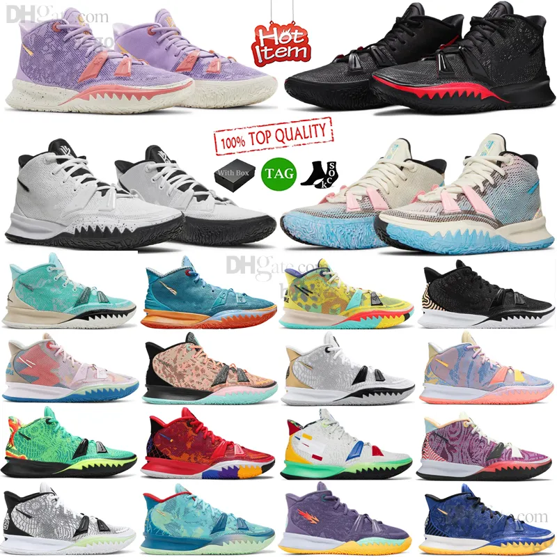 con box kyrie 7 scarpe da basket uomini da donna figlie visioni kyries allenatori