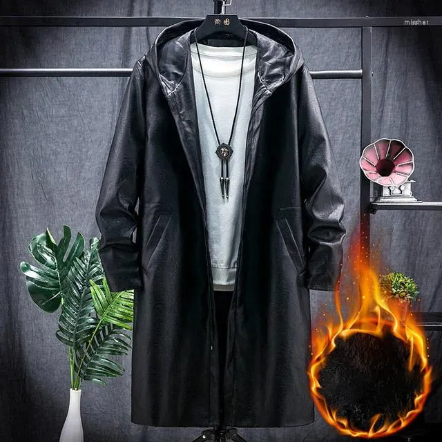 Mens long winter trench cheap coat